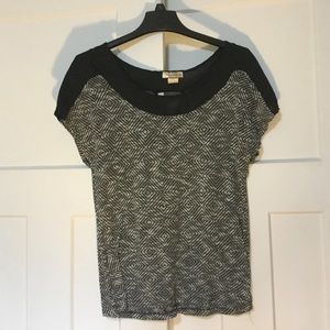 Black/White Knit Blouse